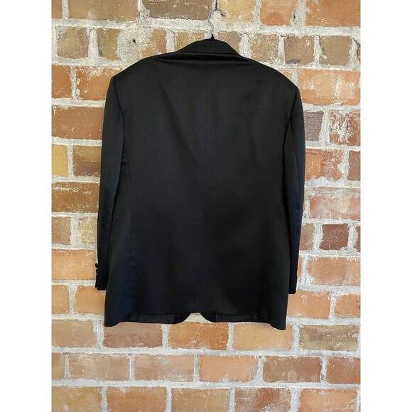 Gino Cappeli Black Long Sleeve Tuxedo Blazer Formal Jacket Men’s size 44R - Picture 8 of 9